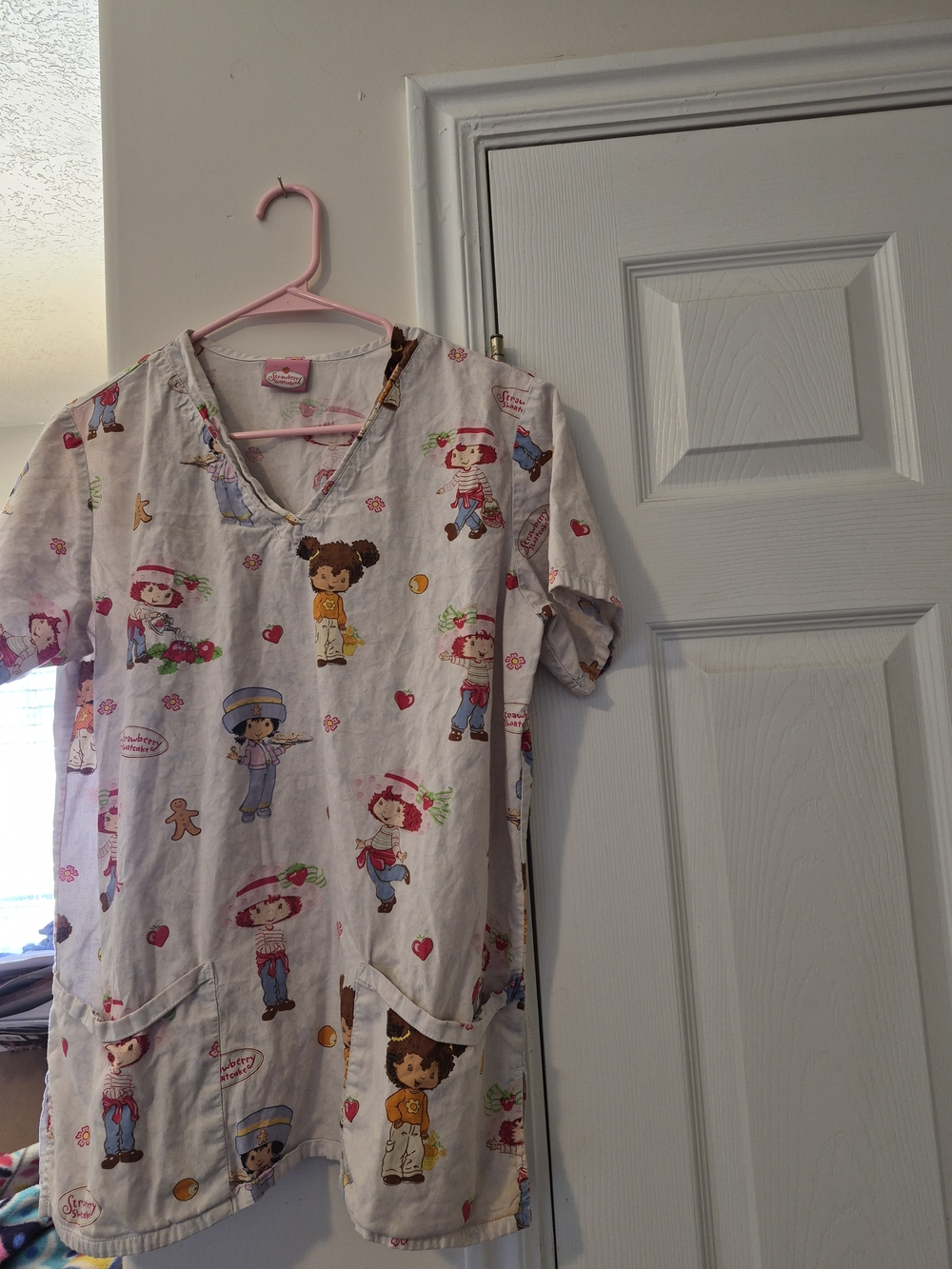 Girl’s Pink Character Print Pajama Top - Unbranded
